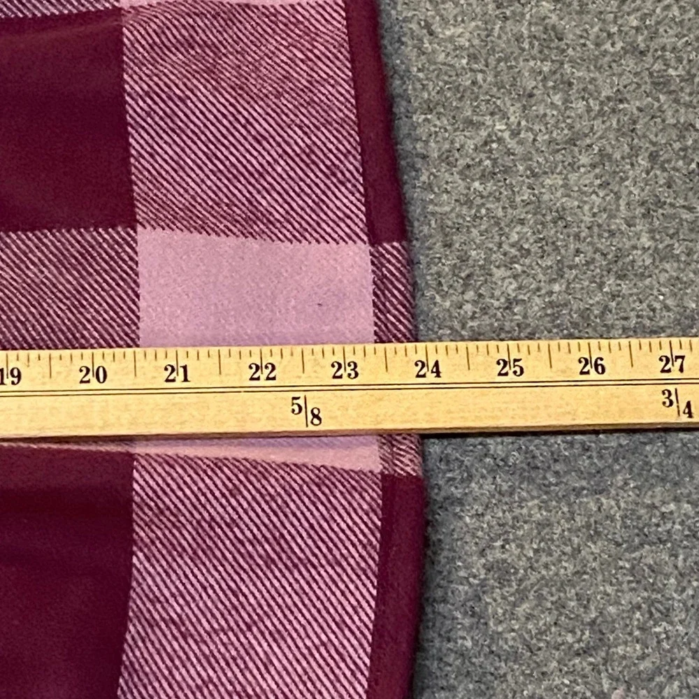 Girls Flannel Mom and Pop's Kids Maxi Skirt Size 6 Burgundy Plaid Upcycle Cotton